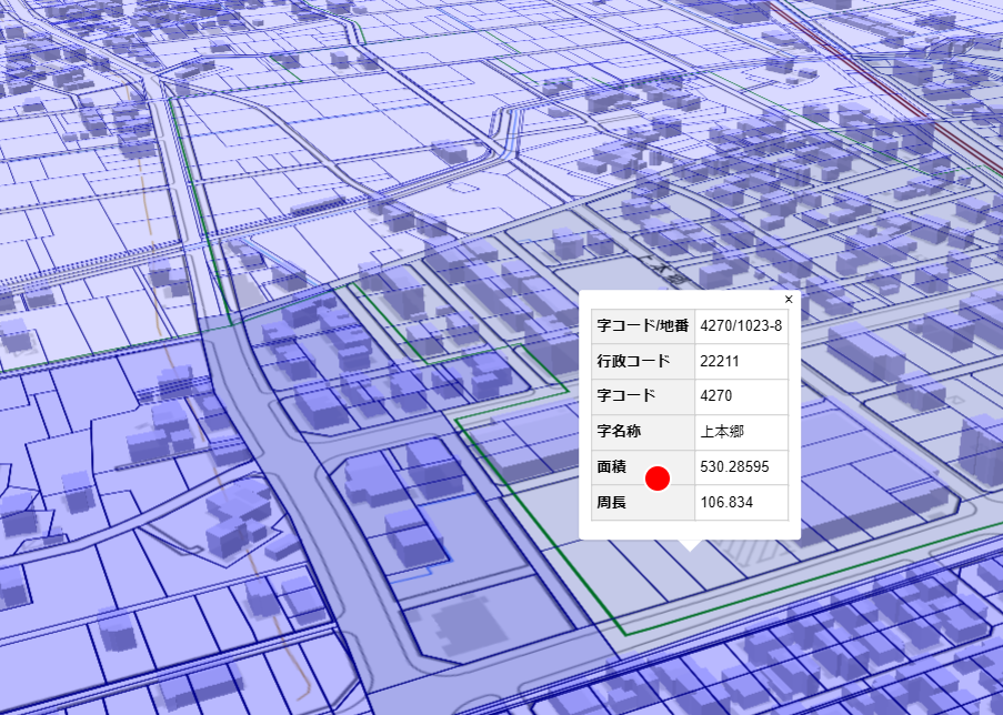 磐田市の地番図と14条地図をPMtilesで表示