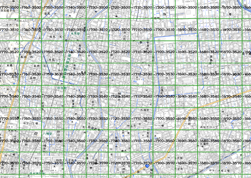 ワールドファイルからシェイプファイルを自動生成